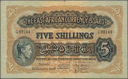 East Africa / Ost-Afrika: Set 2 Pcs Of The East African Currency Board Containing 5 Shillings 1949 P - Altri – Africa