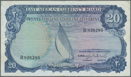 East Africa / Ost-Afrika: 20 Shillings ND P. 47, S/N R926295, Used With Vertical And Horizontal Fold - Andere - Afrika