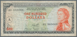 East Caribbean States / Ostkaribische Staaten: 100 Dollars ND(1965) With Overprint Letter "A" In Cir - Caraibi Orientale