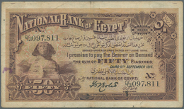 Egypt / Ägypten:  National Bank Of Egypt 50 Piastres September 11th 1915, P.11, Lightly Toned Paper - Egipto