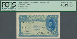 Egypt / Ägypten: 10 Piastres L.1940 P. 168a, Very Clean Condition For This Type Of Note, Crisp Paper - Egypt
