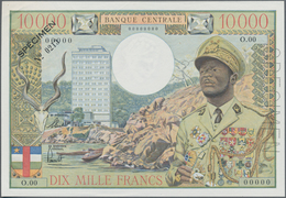 Equatorial African States: Rare Banknote 10.000 Francs ND(1968) Specimen P. 7s With Portrait Bokassa - Andere - Afrika