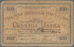 Estonia / Estland: Tallinna Arvekoja 100 Marka 1919, P.A3a, Highly Rare Note In Still Nice Condition - Estonia