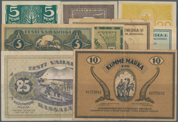 Estonia / Estland: Very Nice Set With 9 Banknotes 5, 10, 20 And 50 Penni ND(1919), 1, 3, 5, 10 And 2 - Estonia