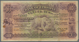 Ethiopia / Äthiopien: 10 Thalers 1932, P.8, Still Nice And Rare Note With Tiny Margin Splits, Rusty - Etiopía