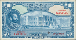 Ethiopia / Äthiopien: 50 Dollars ND(1945) With Signature: Rozell, Color Trial Specimen Intaglio Prin - Ethiopië