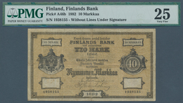 Finland / Finnland: 10 Markkaa 1882 P. A46b, In Condition: PMG Graded 25 VF. - Finnland