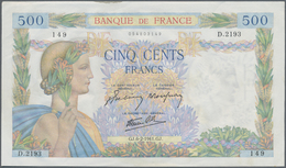 France / Frankreich: Set Of 44 MOSTLY CONSECUTIVE Notes 500 Francs "La Paix" 1941, From S/N 05480314 - Other & Unclassified