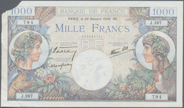France / Frankreich: Set Of 15 Notes 1000 Francs "Commerce & Industrie" 1940-44 P. 96, All Notes Lig - Other & Unclassified