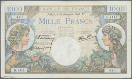 France / Frankreich: Set Of 5 MOSTLY CONSECUTIVE Notes 1000 Francs "Commerce & Industrie" 1940-44 P - Andere & Zonder Classificatie