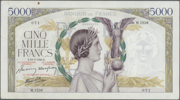 France / Frankreich: Large Lot Of 19 MOSTLY CONSECUTIVE Notes Of 5000 Francs "Victoire" 1943 P. 97 W - Autres & Non Classés