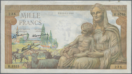 France / Frankreich: Set Of 14 Notes Containing CONSECUTIVE Sets Of 1000 Francs "Demeter" 1943 P. 10 - Altri & Non Classificati