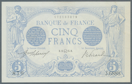 France / Frankreich: 5 Francs 1915 Fay 2.29, No Visible Folds But Light Handling In Paper, Condition - Autres & Non Classés