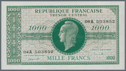 France / Frankreich: 1000 Francs 1944 Marianne Fay VF12, With Center Fold, Otherwise Perfect, Condit - Otros & Sin Clasificación