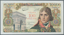 France / Frankreich: 100 NF On 10.000 Francs 1958 Fay 55.10, 2 Pinholes And Minor Handling In Paper, - Autres & Non Classés