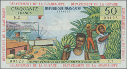 French Antilles / Französische Antillen: 50 Francs ND P. 9b, Light Vertical Folds In Paper, No Holes - Otros – América