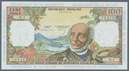 French Antilles / Französische Antillen: 100 Francs ND P. 10a, Light Center Fold, Probably Pressed B - Otros – América