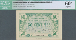 French Equatorial Africa / Französisch-Äquatorialafrika: 50 Centimes ND(1917) P. 1a, In Condition: I - Aequatorial-Guinea