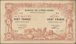 French Somaliland / Französisch Somaliland: Banque De L'Indo-Chine 100 Francs 1920, P.5, Very Popula - Otros – Africa
