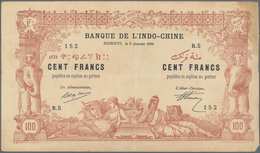 French Somaliland / Französisch Somaliland: Banque De L'Indo-Chine 100 Francs 1920, P.5, Very Popula - Autres - Afrique