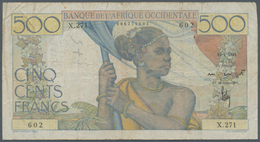 French West Africa / Französisch Westafrika: Banque De L'Afrique Occidentale 500 Francs 1948, P.41, - États D'Afrique De L'Ouest