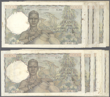 French West Africa / Französisch Westafrika: Set Of 15 Banknotes 1000 Francs 1948-52 P. 42, All In S - Estados De Africa Occidental
