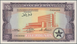 Ghana: 5 Pounds 1962 P. 3d, Bank Of Ghana, In Crisp Original Condition, 2 Light Dints And One Minor - Ghana