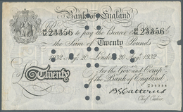 Great Britain / Großbritannien: 20 Pounds 1933 P. 330, With Light Folds And Bank Cancellation Holes, - Autres & Non Classés