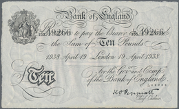 Great Britain / Großbritannien: 10 Pounds April 19th 1938 BERNHARD FORGERY, London Branch, Signature - Andere & Zonder Classificatie