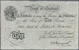 Great Britain / Großbritannien: Operation Bernhard Forgery 10 Pounds 1935 P. NL With Light Folds In - Sonstige & Ohne Zuordnung