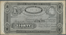 Great Britain / Großbritannien: 80 Hours 1833 Remainder Note Of The National Equitable Labour Exchan - Otros & Sin Clasificación