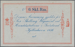 Greenland / Grönland: 6 Skilling Rigsmönt 1856 Unsigned Remainder, P.A33r, Tiny Brownish Spots On Ba - Grönland