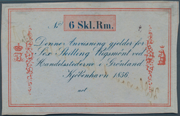 Greenland / Grönland: 6 Skilling 1856 Remainder P. A33r, Rare Note And Probably Unique As PMG Graded - Groenlandia