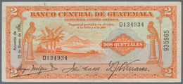 Guatemala: Rare Banknote 2 Quetzales 1936 P. 15, Used With Several Folds In Paper, No Holes Or Tears - Guatemala