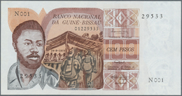 Guinea Bissau: Set Of 2 Notes Containing 50 & 100 Pesos 1975 P. 1, 2, Both Crisp Original Without An - Guinea–Bissau