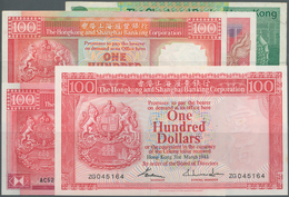 Hong Kong: Set Of 14 Banknotes Containing The Chartered Bank 10 Dollars P. 77, The Hongkong & Shangh - Hong Kong