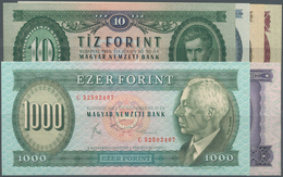 Hungary / Ungarn: Set With 6 Banknotes With 10 Forint 1969, 20 Forint 1980, 50 Forint 1986, 100 Fori - Ungarn