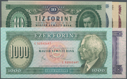 Hungary / Ungarn: Set With 6 Banknotes With 10 Forint 1969, 20 Forint 1980, 50 Forint 1986, 100 Fori - Hongrie