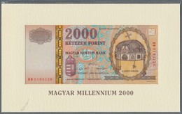 Hungary / Ungarn: Nice Set With 3 Original Folder 2000 Forint Magyar Millennium 2000, P.186 In Perfe - Hongrie