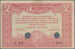 Hungary / Ungarn: City Of Kecskemet 2 Korona 1919, P.NL (Adamovsky KEC-3.1.1), With Cancellation Hol - Ungarn