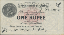India / Indien: 1 Rupee ND Sign. Gubbay P. 1g, Only Lightly Used With Light Folds In Paper, No Holes - India