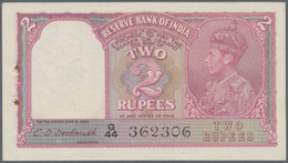 India / Indien: 2 Rupees Reserve Bank Of India ND(1937) Sign. Deshmukh In Crisp Original Condition W - Indien