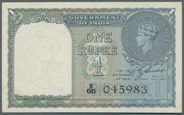 India / Indien: 1 Rupee 1940, P.25a In Nearly Perfect Condition With A Tiny Dint At Upper Right Corn - Inde