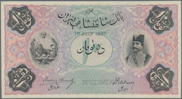 Iran: Imperial Bank Of Persia Front And Reverse Specimen Of 10 Toman July 1st 1897, Printed By Bradb - Iran