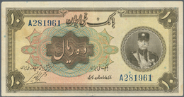 Iran: Bank Melli Iran 10 Rials SH1311 (1932), P.19, Vertically Folded, Some Other Creases In The Pap - Iran