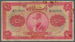 Iran: 20 Rials SH1313, P.26b, Almost Well Worn Condition With Stains And A Few Tiny Holes And Small - Iran