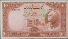 Iran: 100 Rials ND(1938) P. 36A, Pressed, Light Folds, But In Spite Of That Still Strong Paper And O - Irán