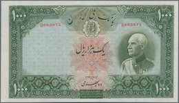 Iran: 1000 Rials ND P. 38A, With Left Border Larger Than Usual, Probably Miscut At Left, Pressed Wit - Iran