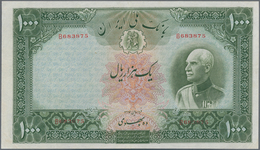 Iran: 1000 Rials ND P. 38A, With Left Border Larger Than Usual, Probably Miscut At Left, Pressed Wit - Irán