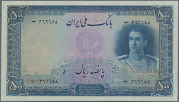 Iran: 500 Rials ND(1944) P. 45, Pressed But Still With Very Strong Paper, No Damages, Original Color - Irán